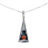 Navajo Sterling Silver Coral 16" Box Chain Pendant Necklace Set AX127461